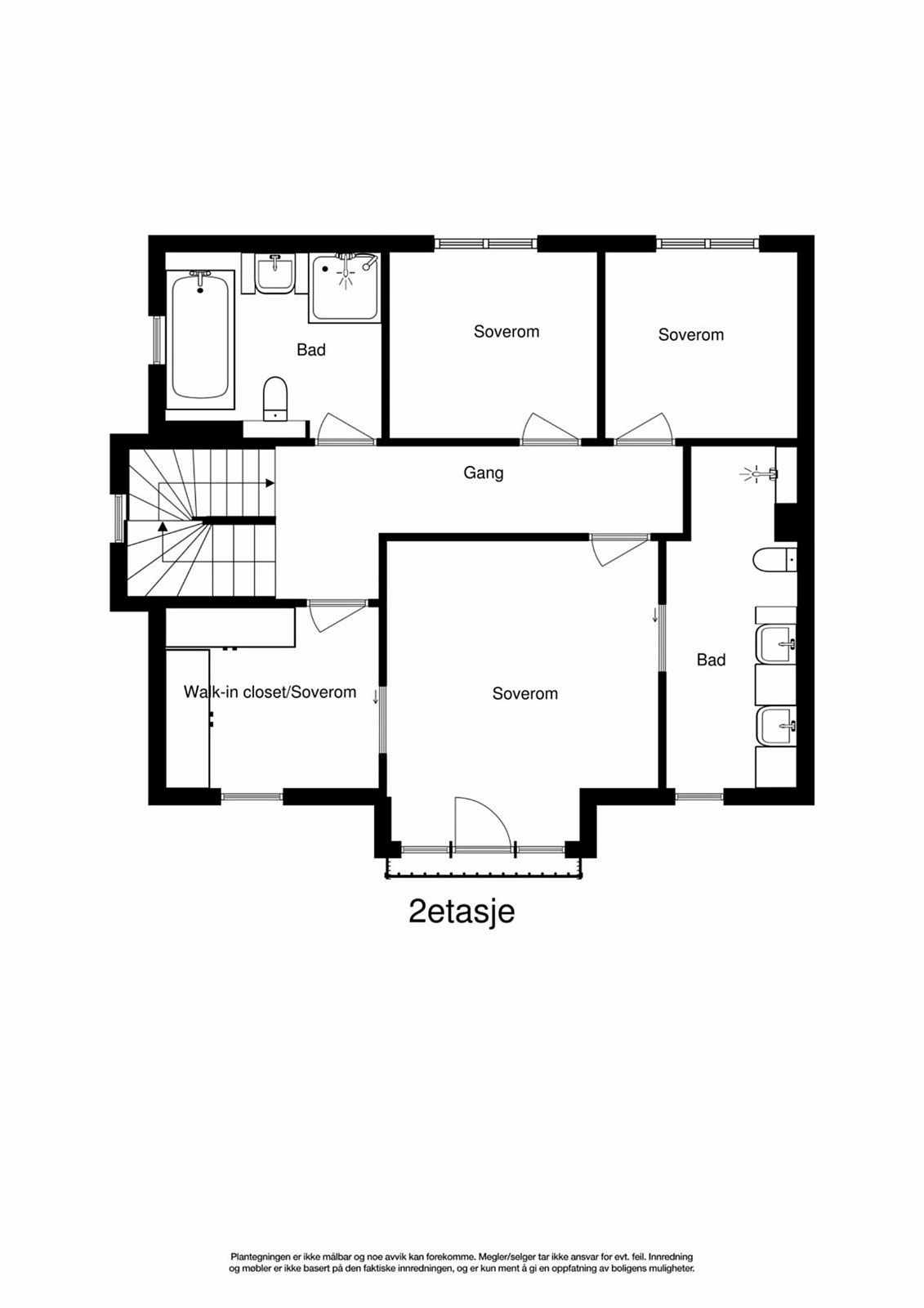 Plantegning 2. etasje Galleribilde