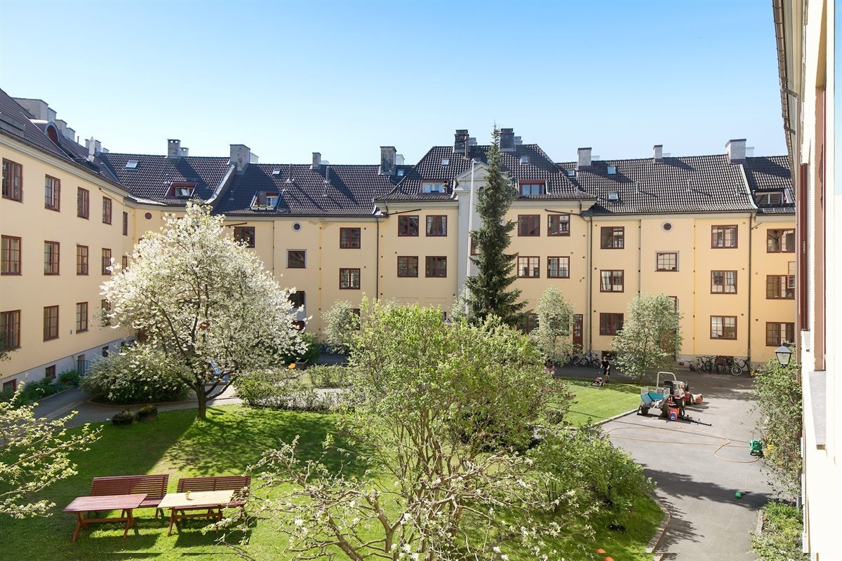 Nydelig, felles bakgård Galleribilde