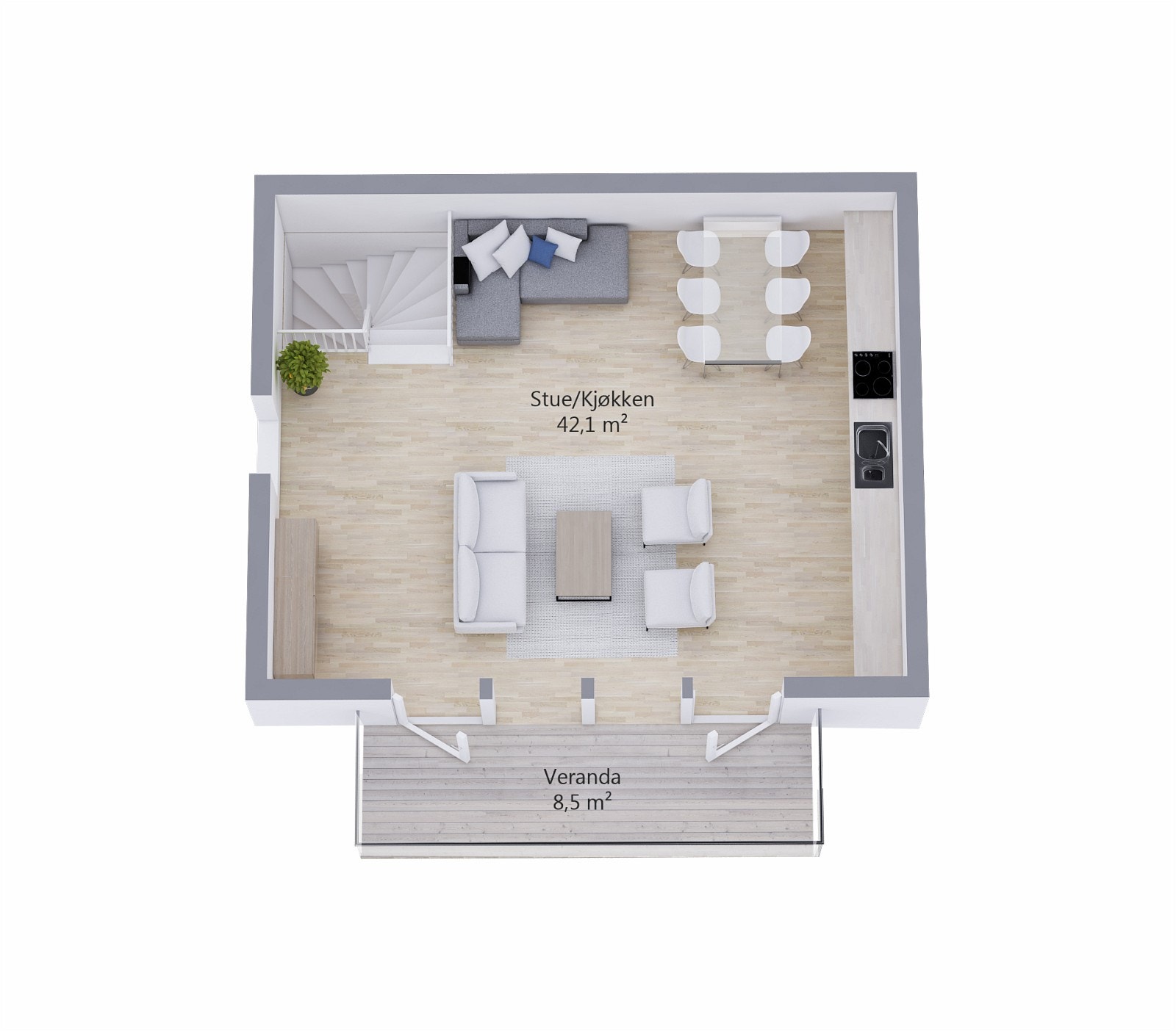 Plan 2. etasje Galleribilde