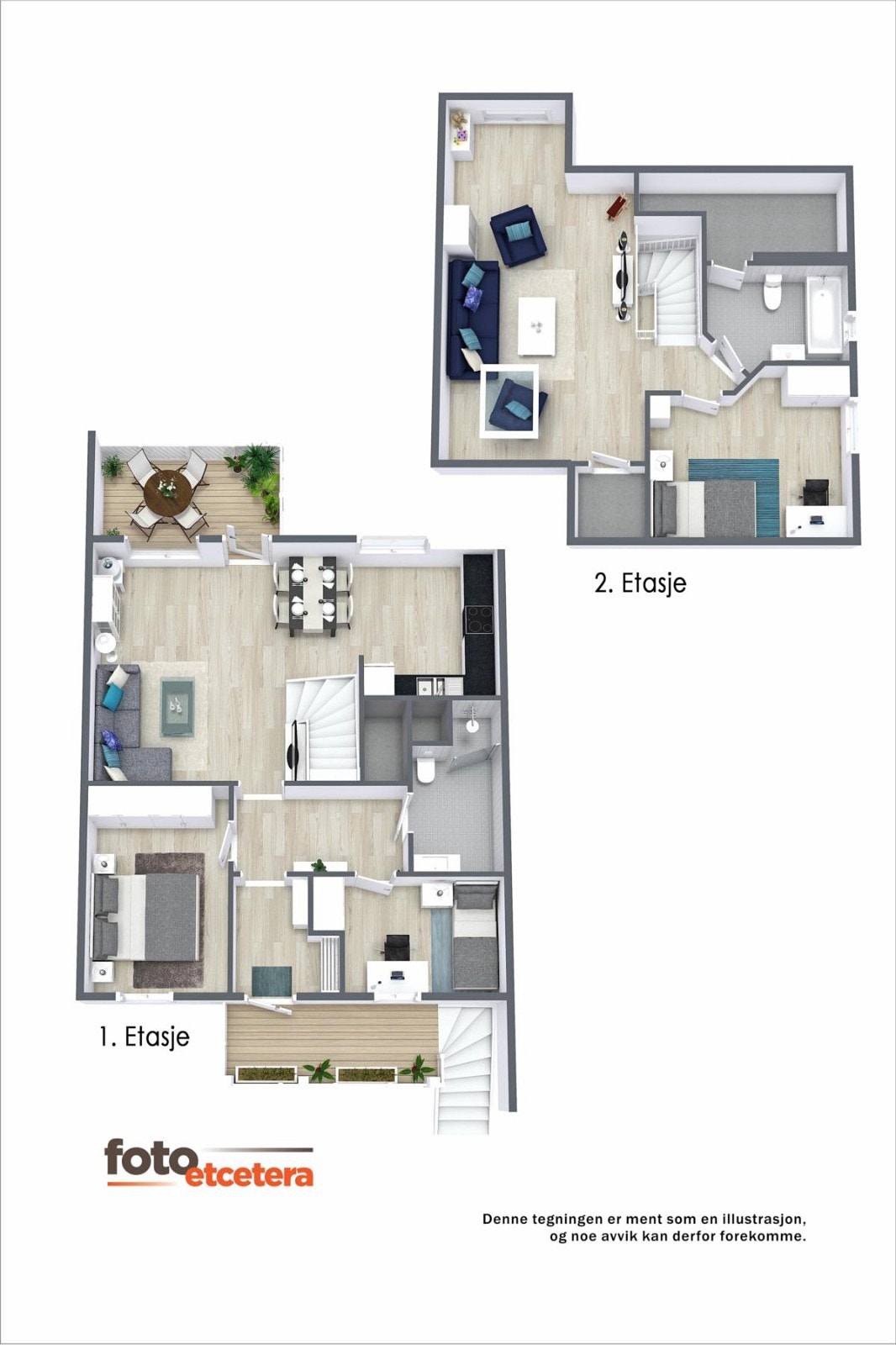 3D Vangjordet 11, begge etasjer. Galleribilde