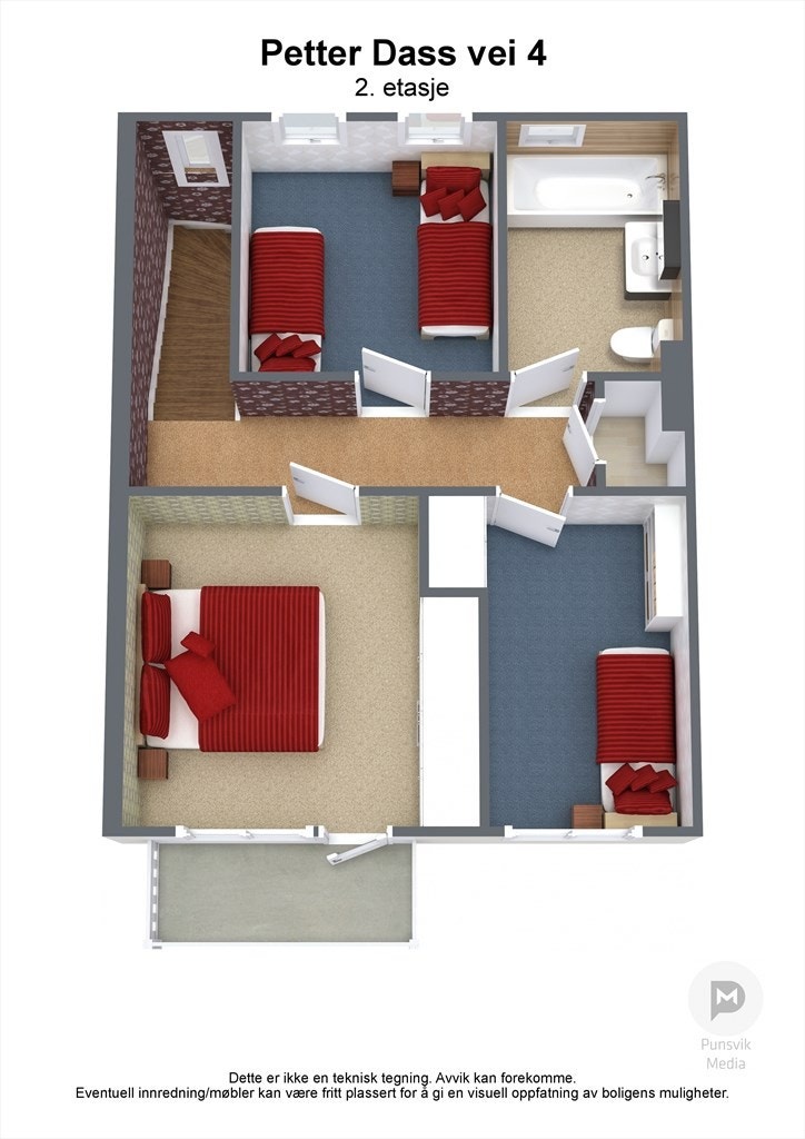 Petter Dass vei 4 - 2etasje - 3D Galleribilde