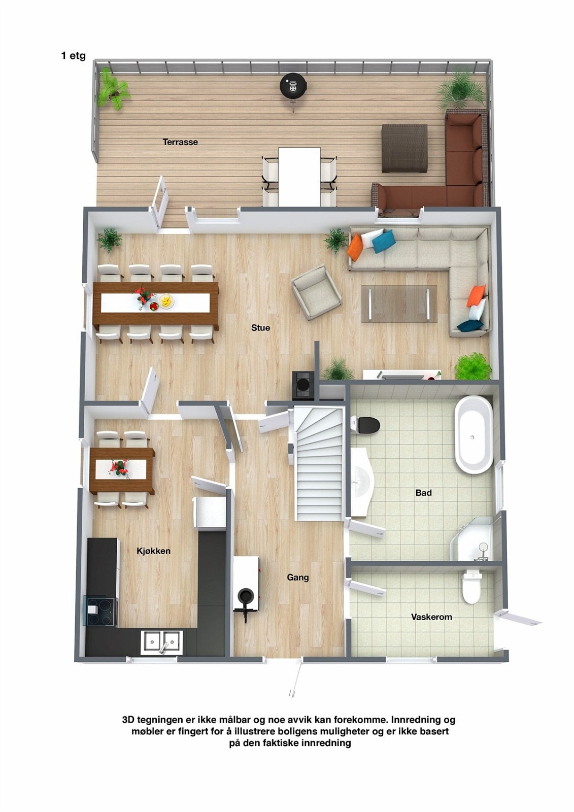 Plantegning 1 etasje Galleribilde