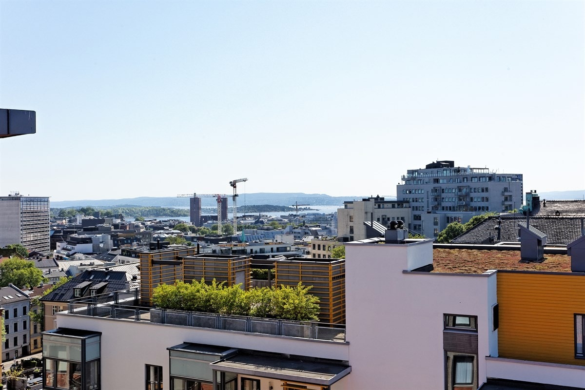 Utsikt fra takterrassen Galleribilde