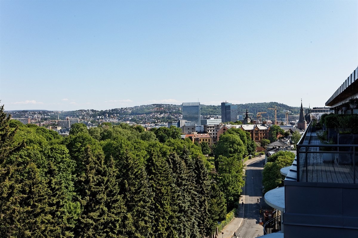 Utsikt fra takterrassen Galleribilde