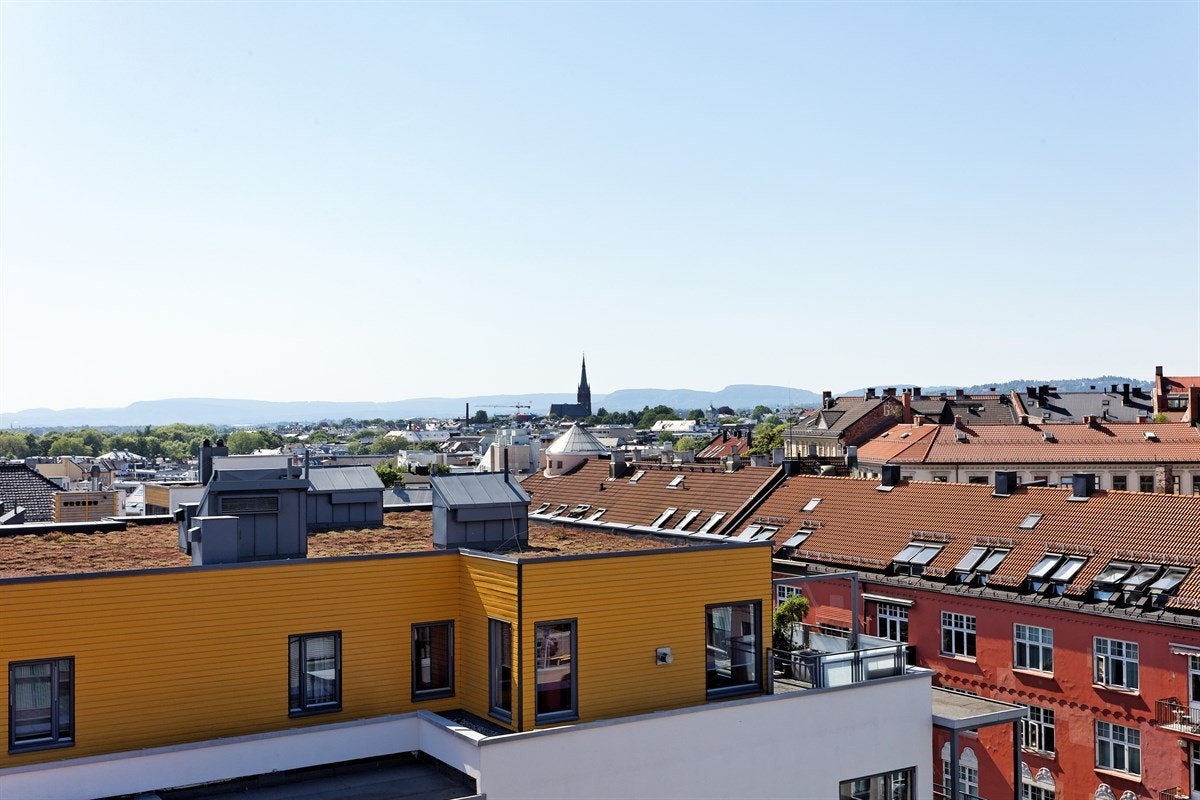 Utsikt fra takterrassen Galleribilde