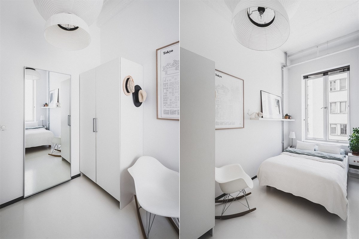 Hovedsoverommet som ligger innerst i gangen, er av god størrelse til sitt formål og utstyrt med et dobbelt garderobeskap. Galleribilde