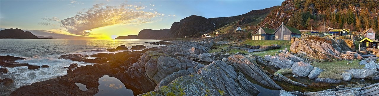 Panorama over solnedgangen Galleribilde