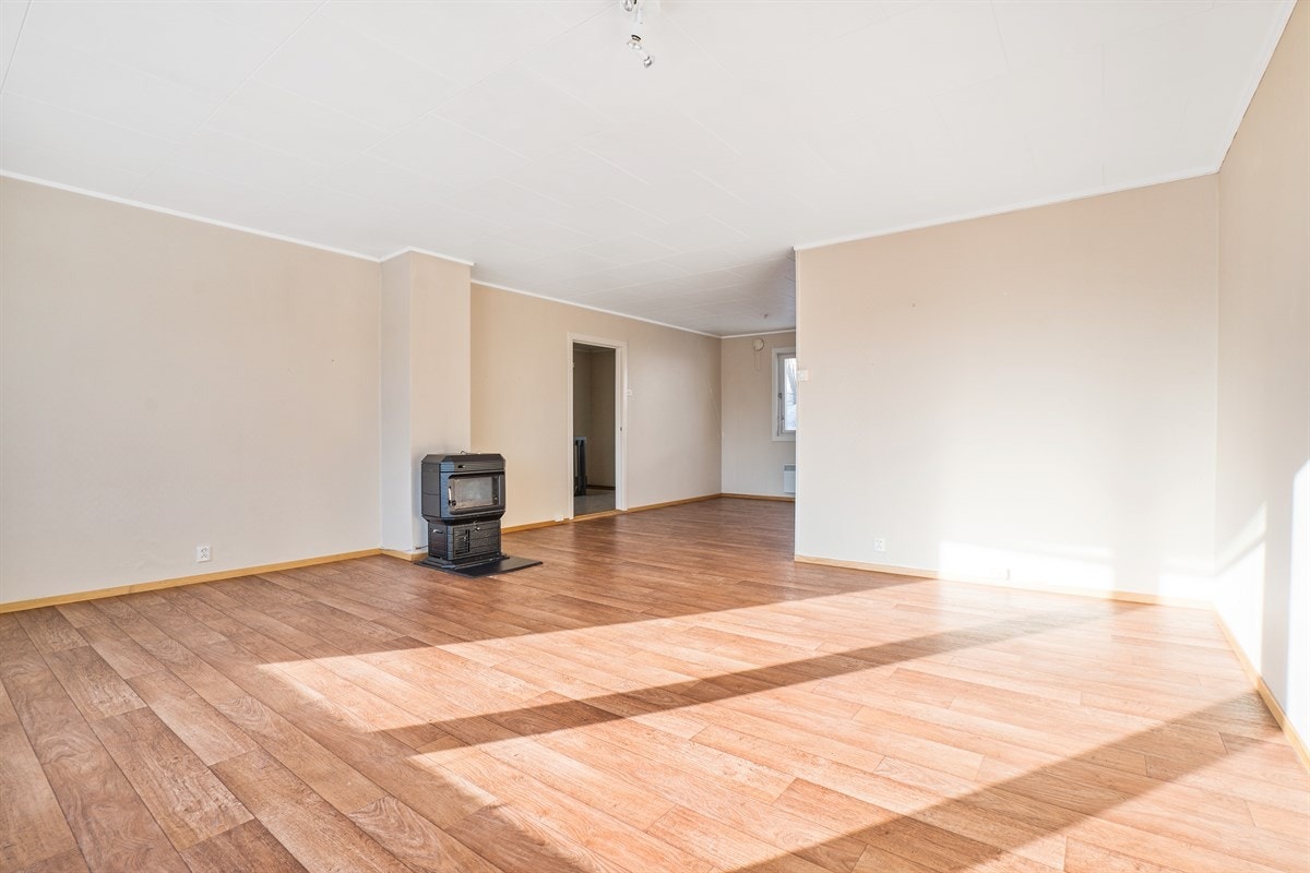 Vedfyring i stuen for kalde dager. Galleribilde