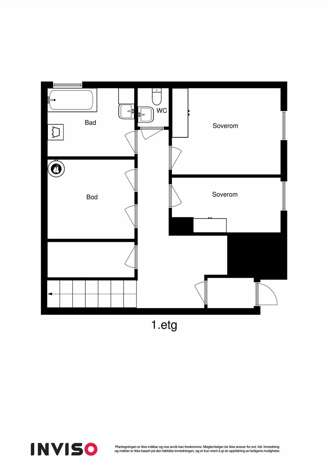 2D Plantegning underetasje. Galleribilde