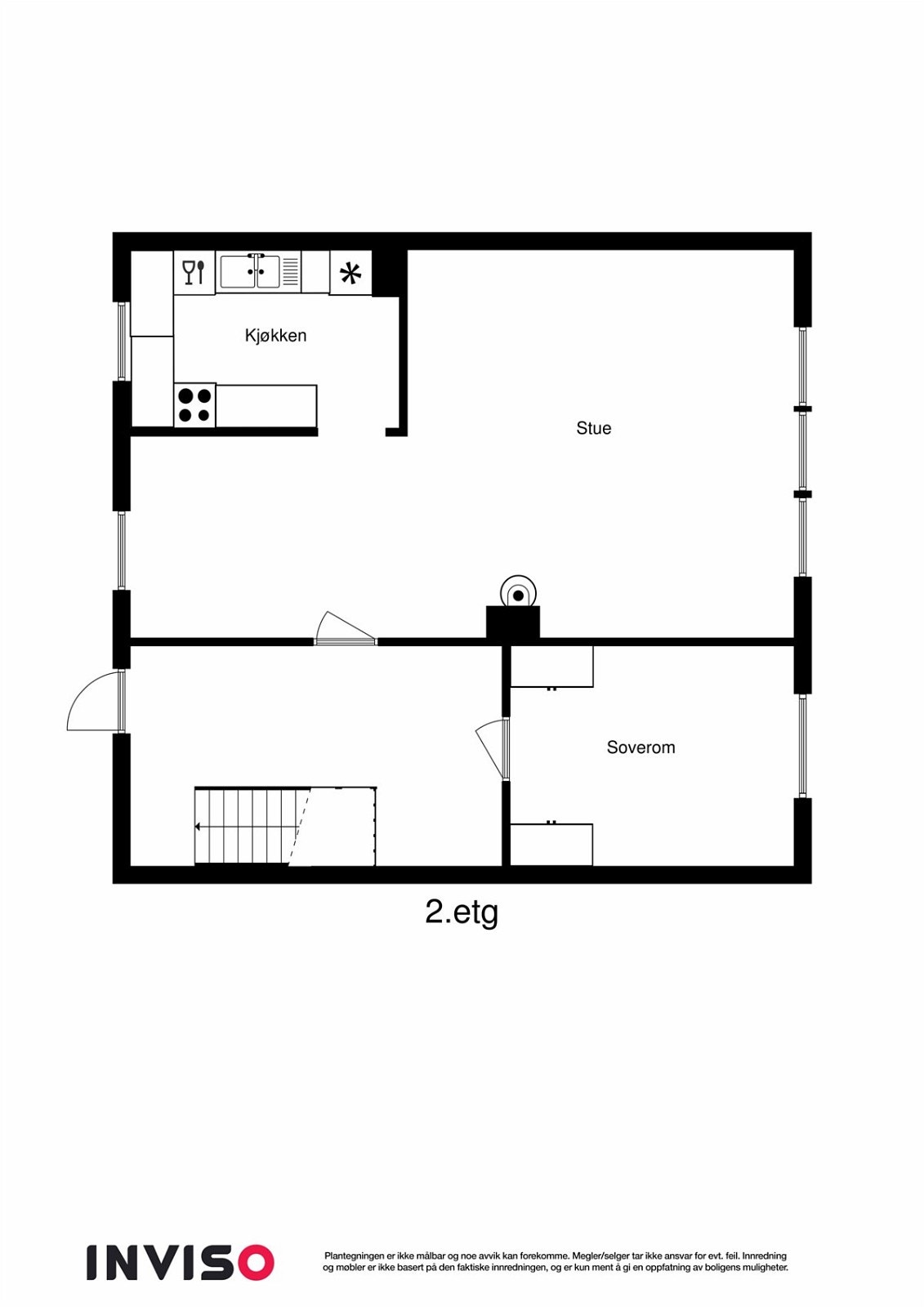 2D Plantegning 1. etasje. Galleribilde