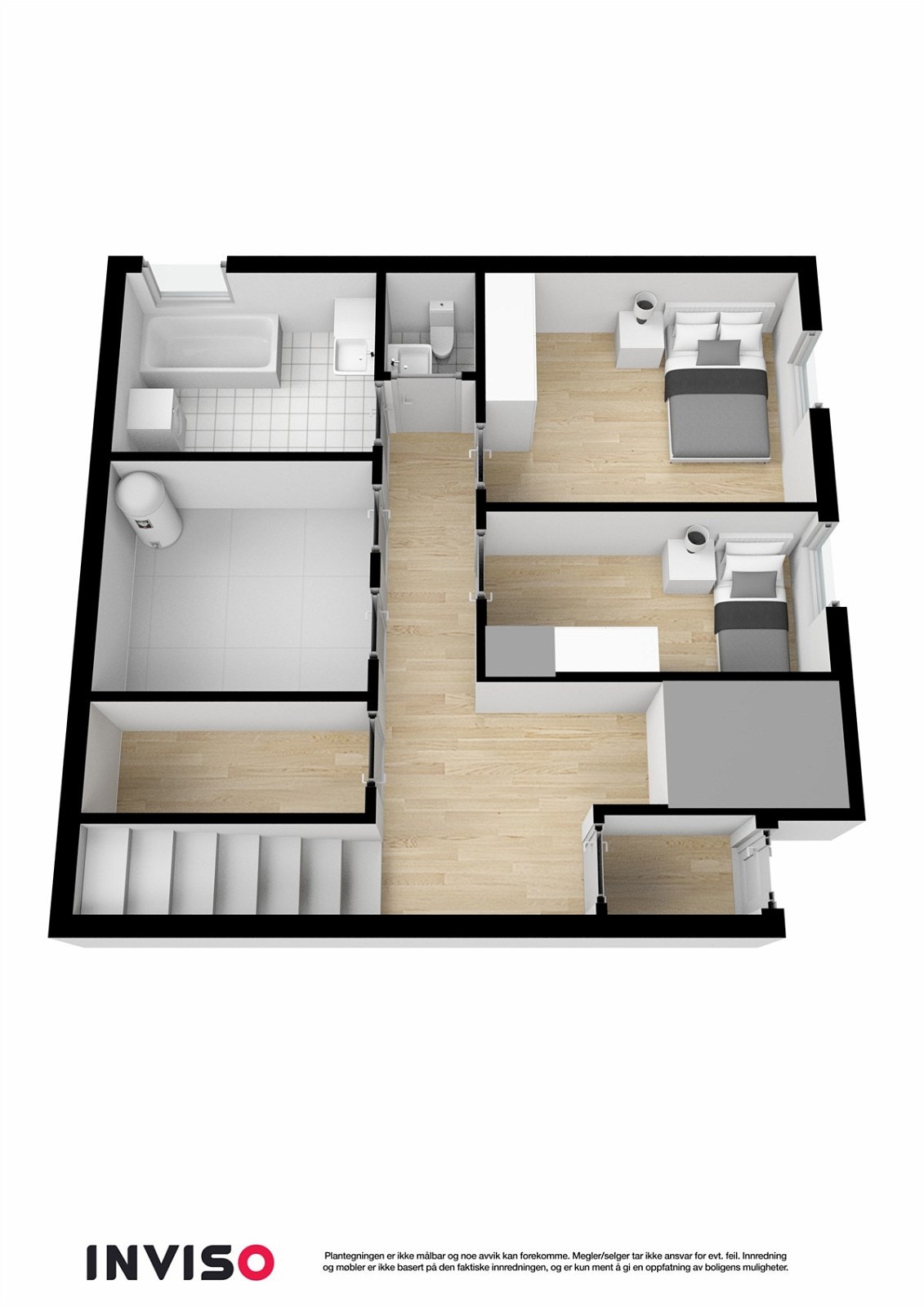 3D Plantegning underetasje. Galleribilde