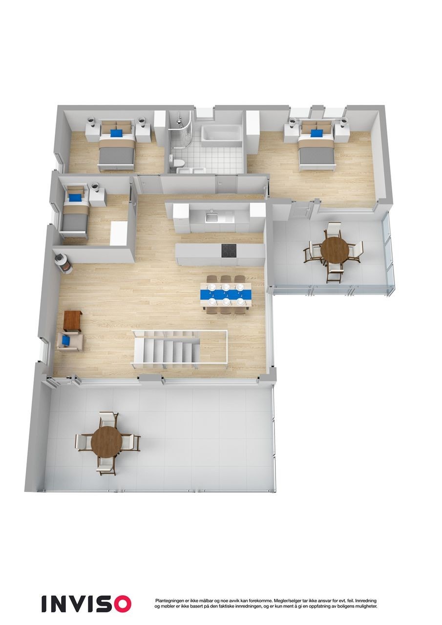Plantegning 2.etg. 3D Galleribilde