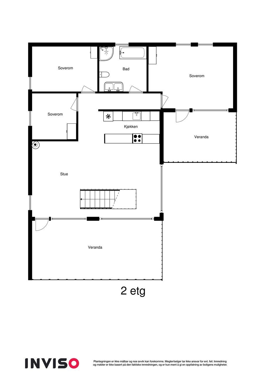 Plantegning 2.etg. 2D Galleribilde