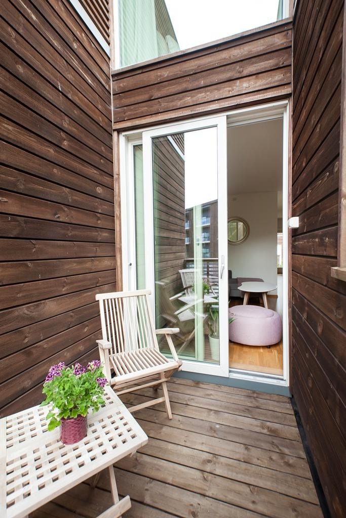 Koselig balkong med utgang fra stuen Galleribilde