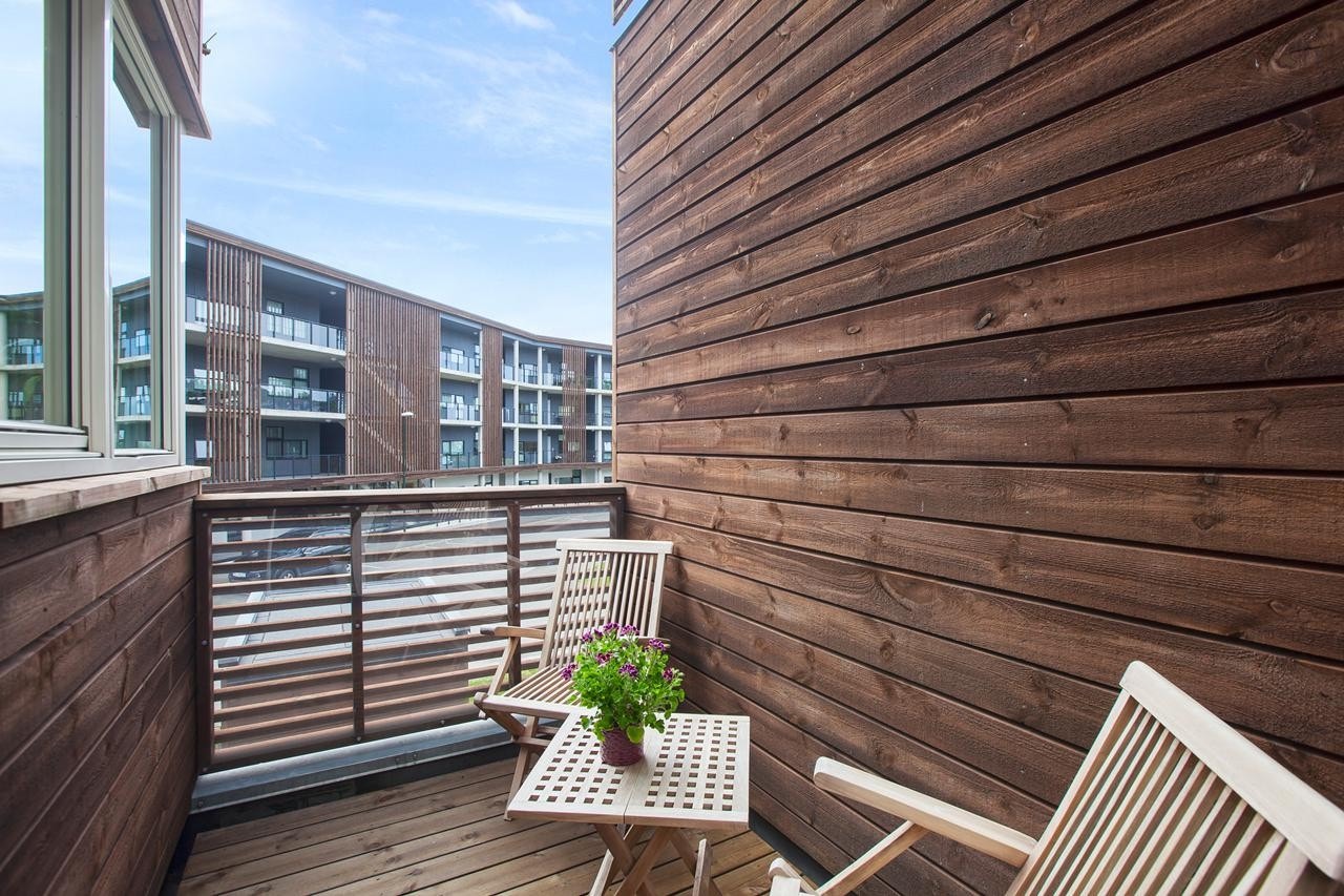 Koselig balkong med utgang fra stuen Galleribilde