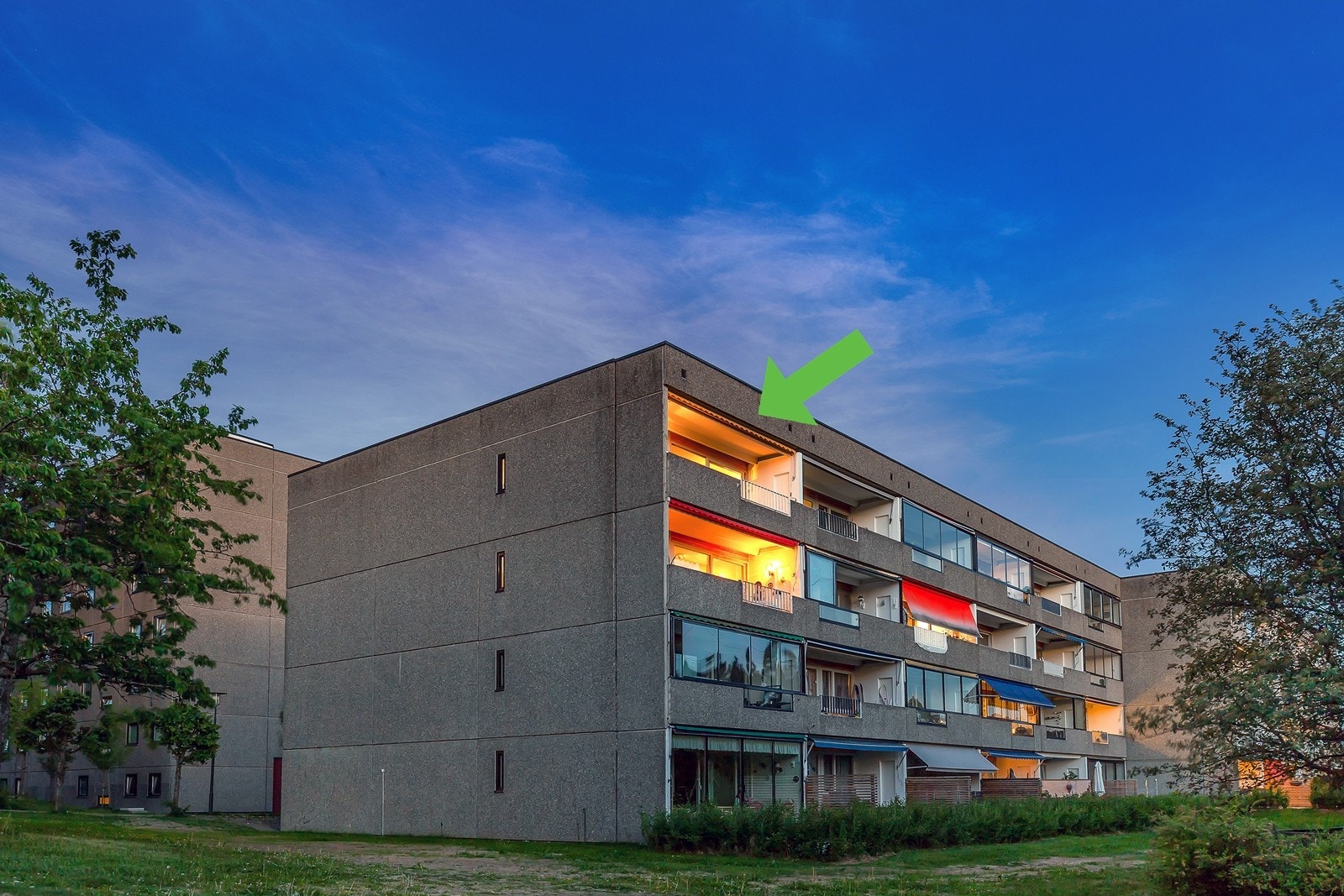 Leiligheten har en fin intern beliggenhet Galleribilde