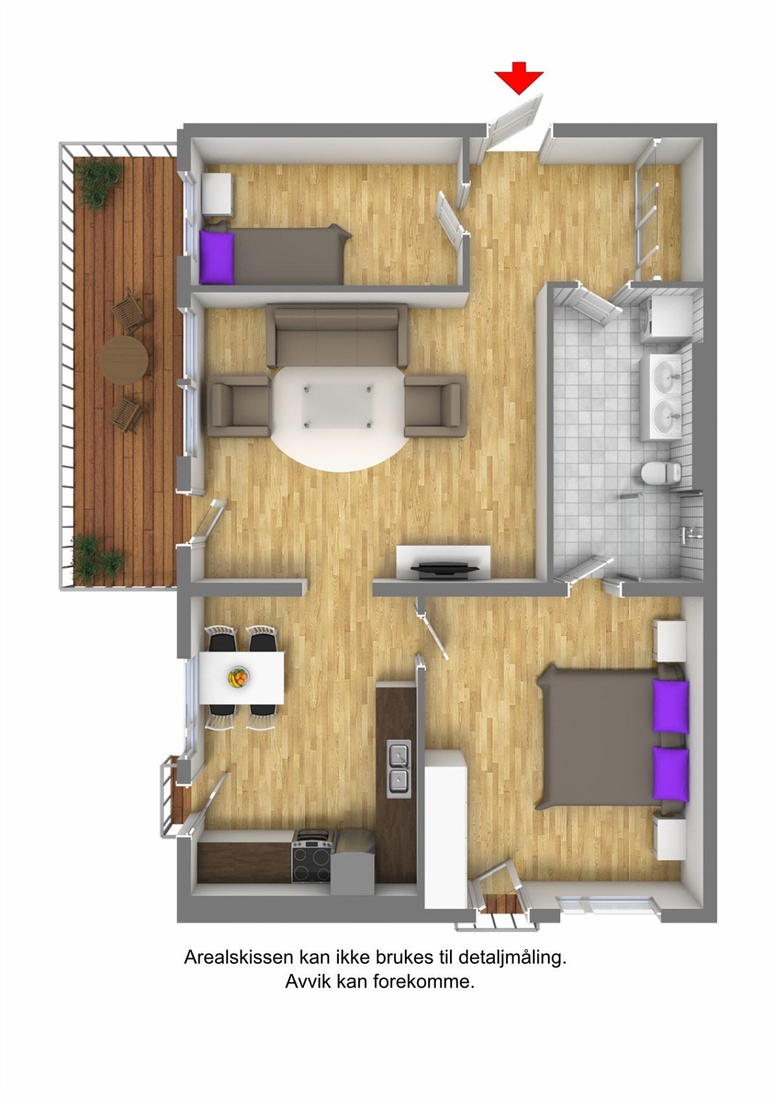 Plantegning 3D. Galleribilde