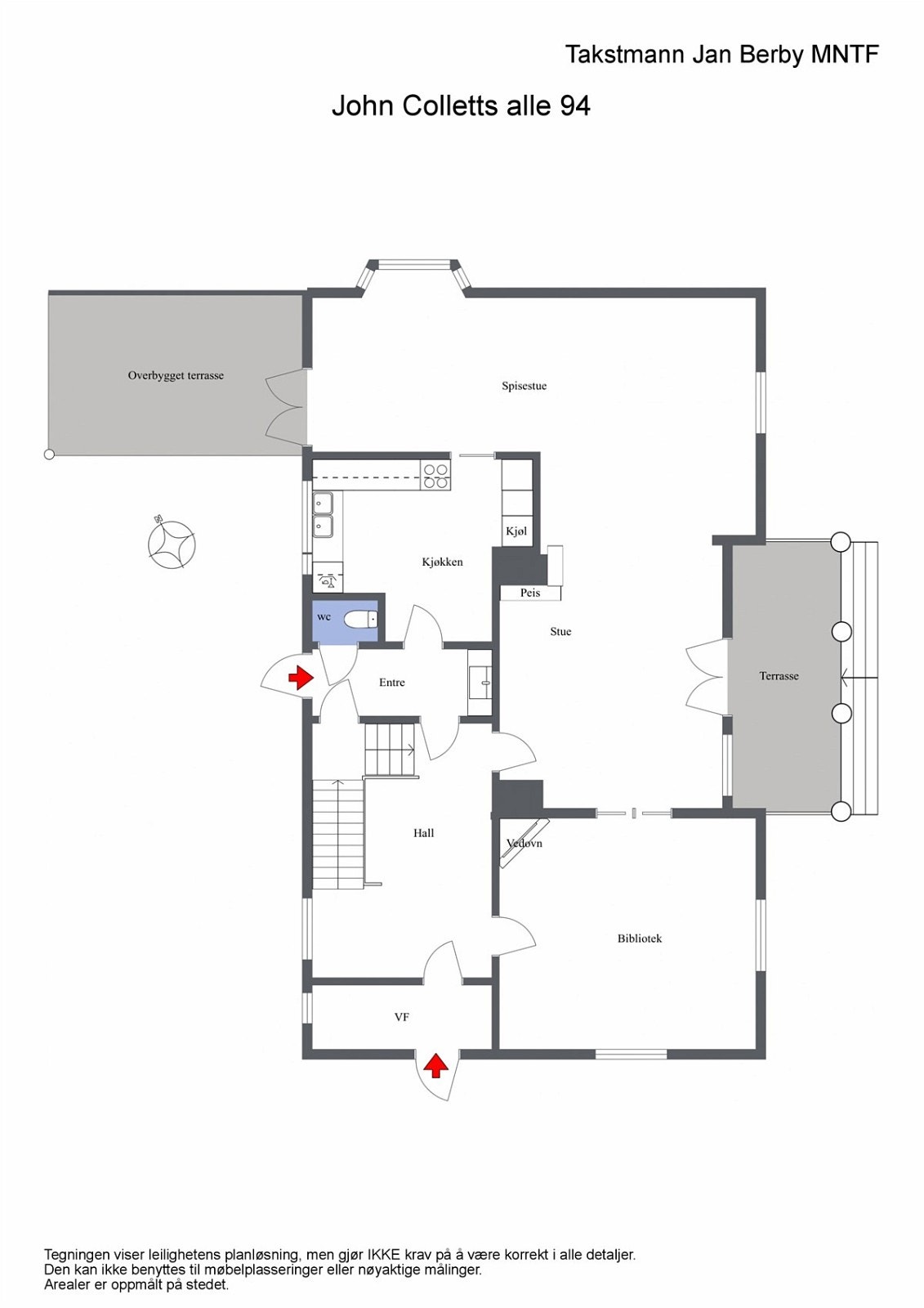 Plantegning 1.etg. Galleribilde