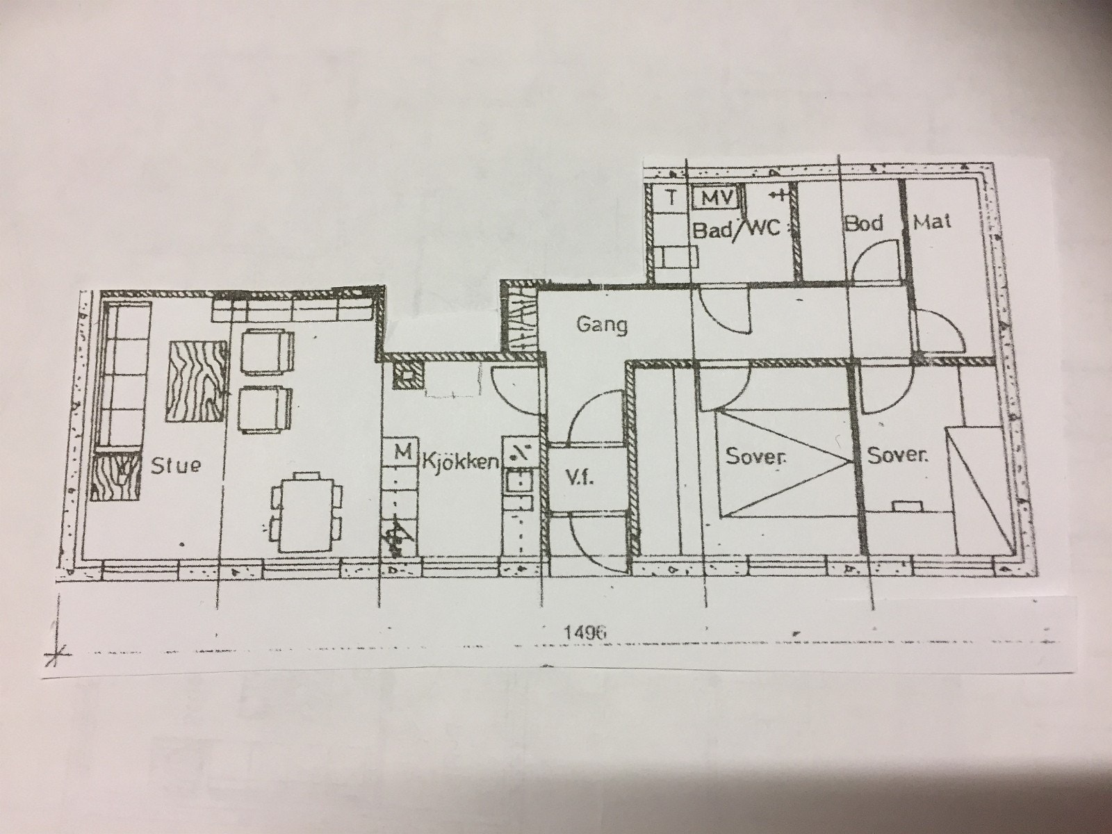 Grunnplan med romløsning Galleribilde