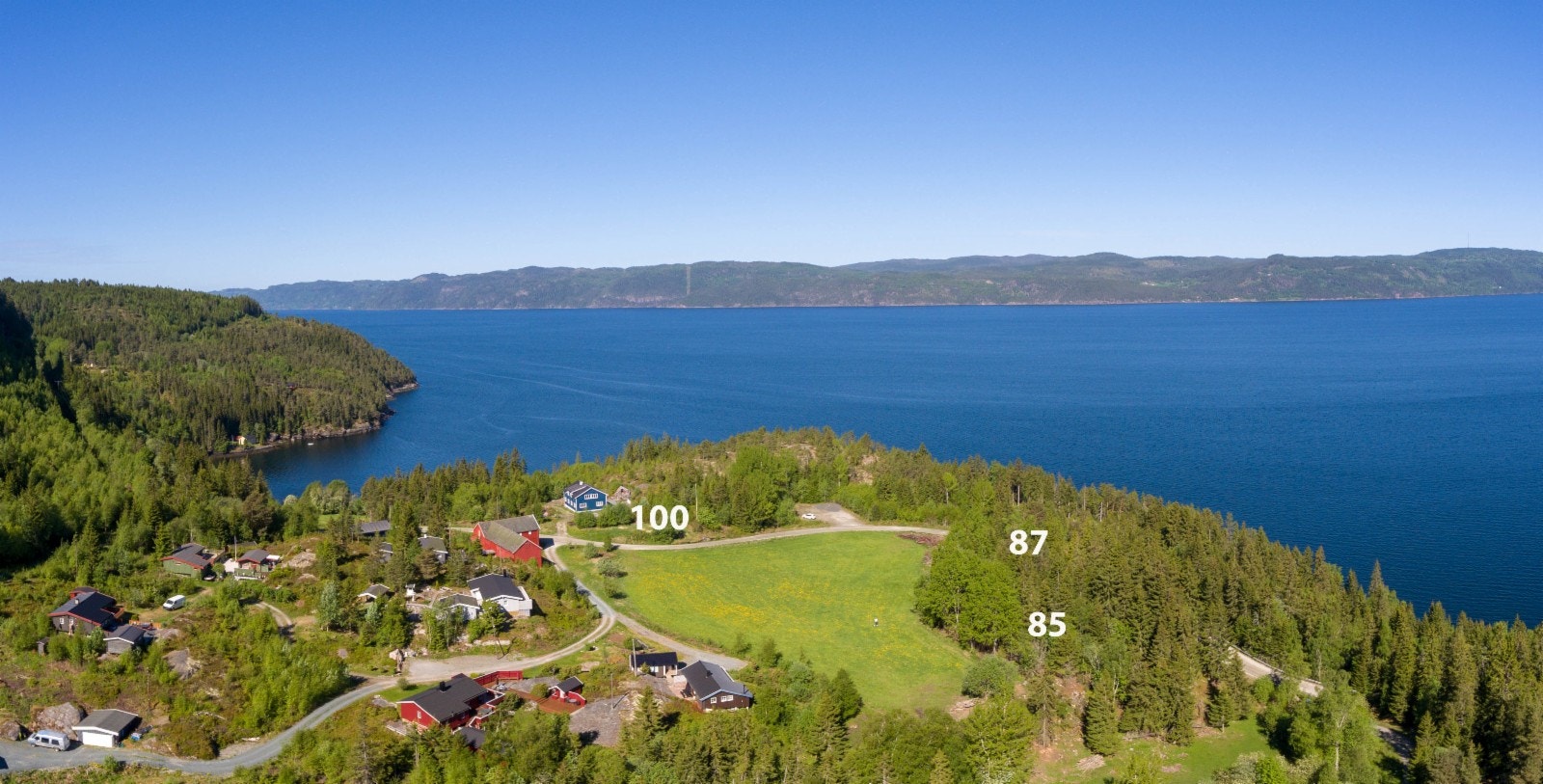 Vi presenterer 10 flotte fritidstomter med nærhet til fjorden og flott utsikt Galleribilde