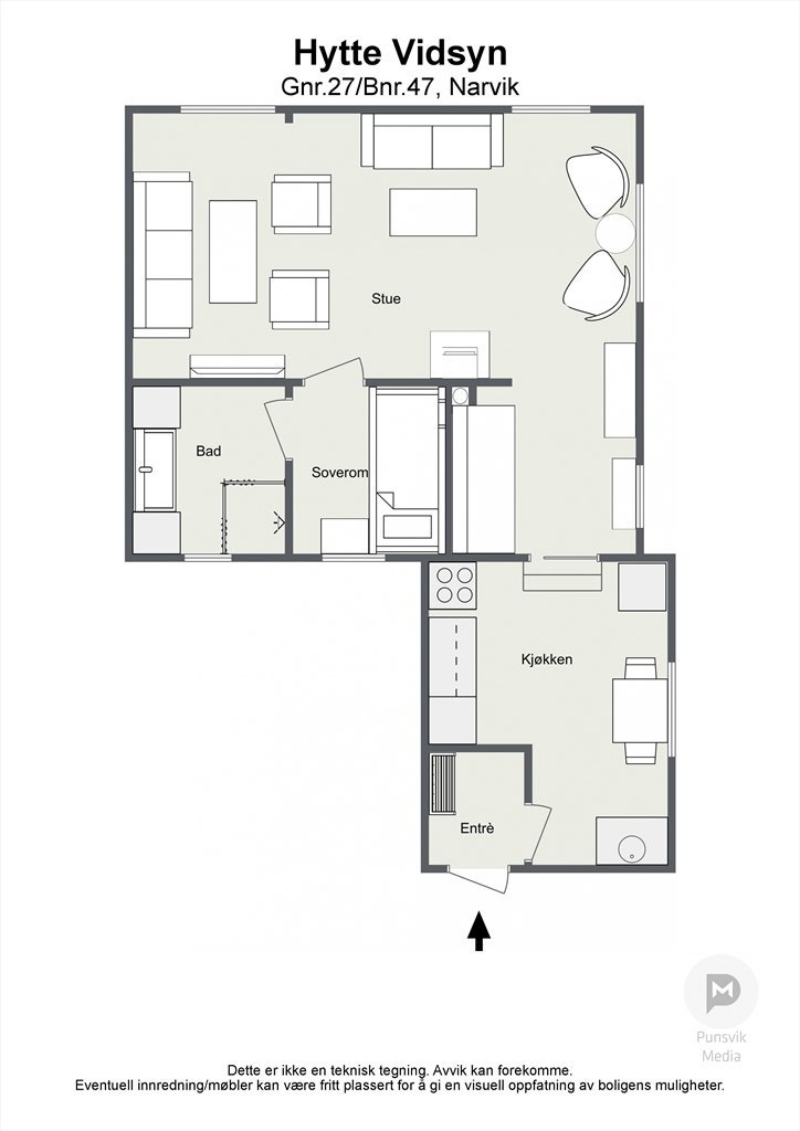 Hytte Vidsyn - Gnr27_Bnr47_Narvik - 2D Galleribilde
