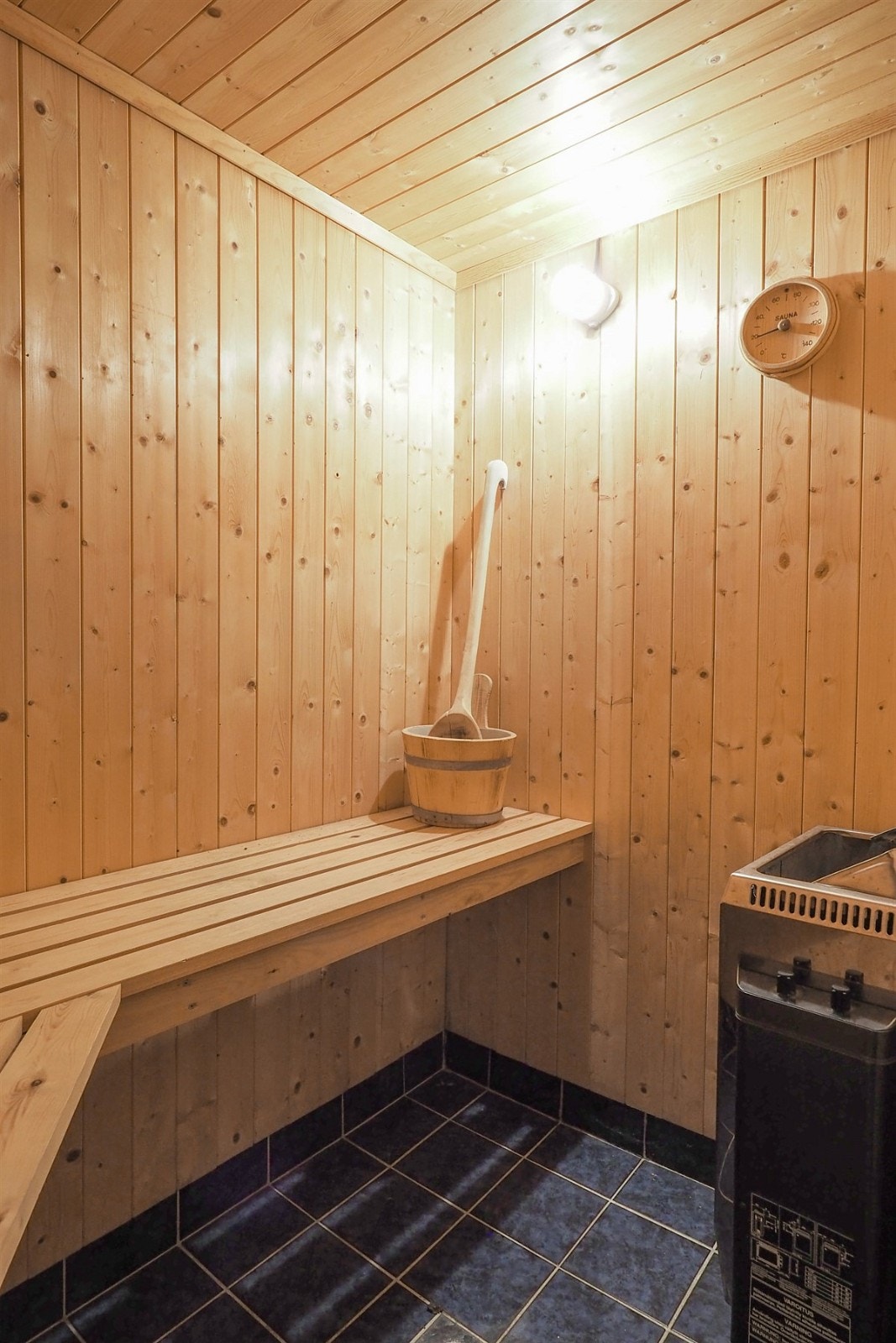 Om ikke saltvannsbadet i hagen frister, hvorfor ikke ta en time i badstuen? Galleribilde