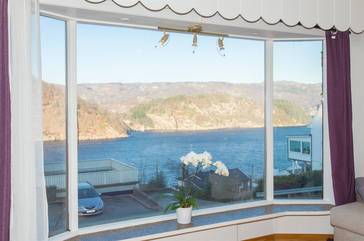 Flott sjøutsikt fra stuen Galleribilde