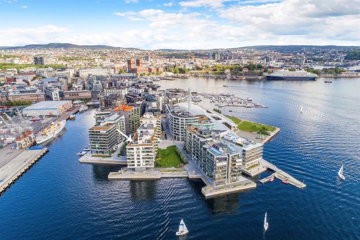 Leilighetens beliggenhet i området Galleribilde