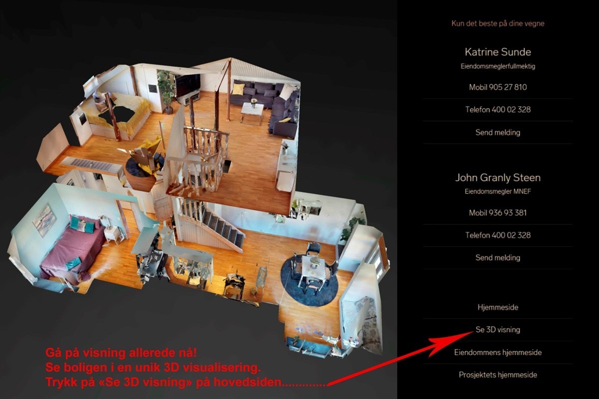 Se 3D visning av leiligheten! Galleribilde
