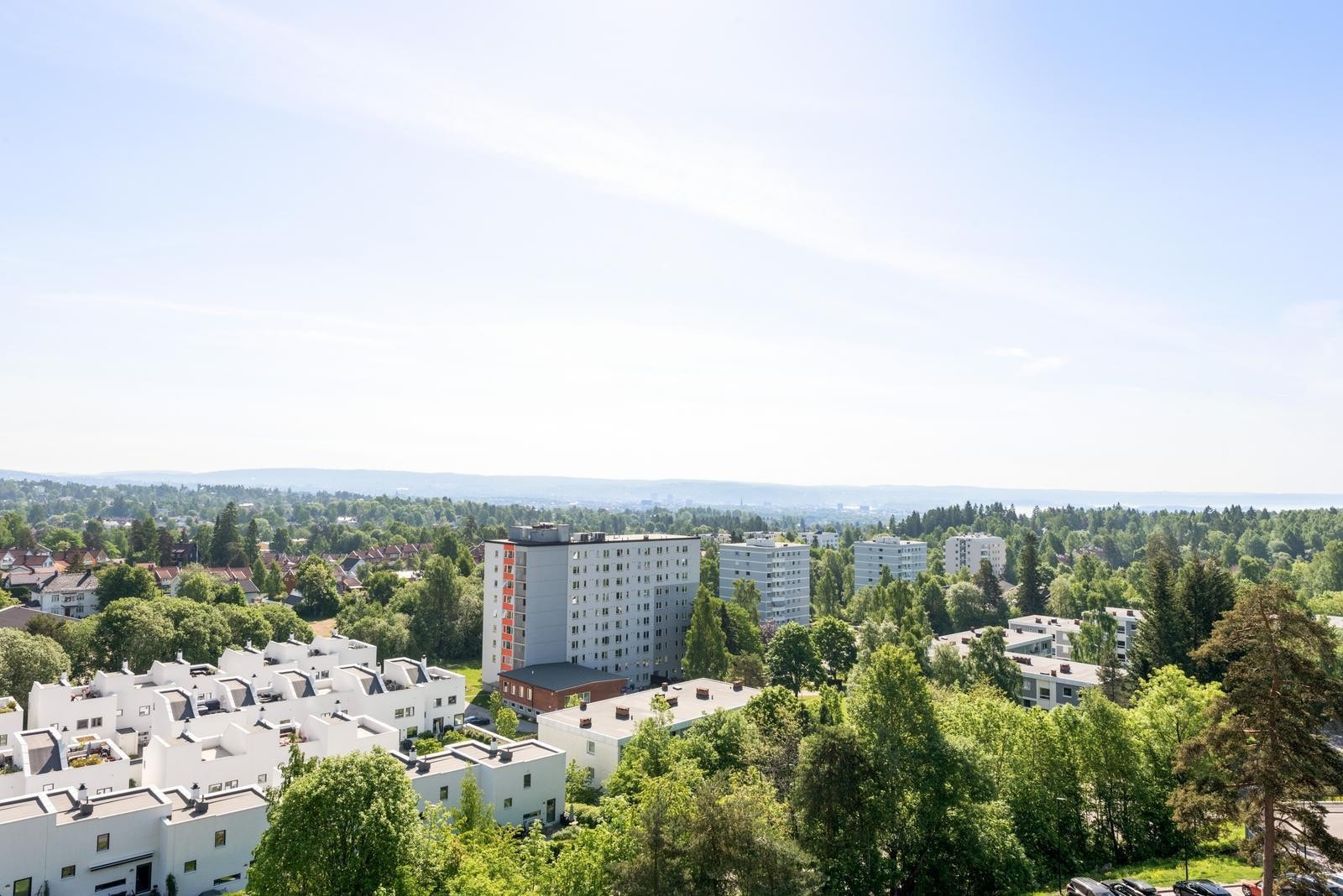 Fantastisk utsikt over Oslo fra felles takterrasse Galleribilde