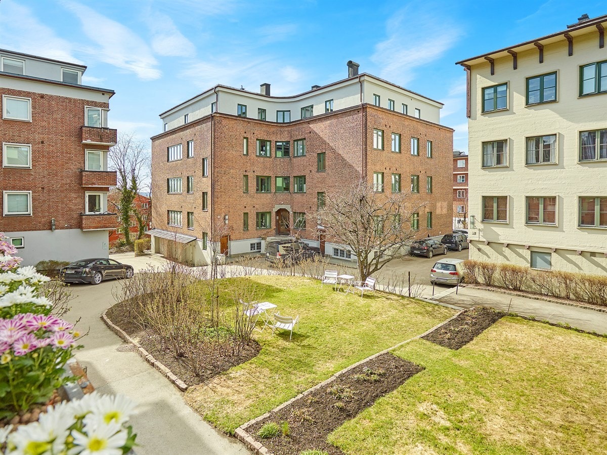 Hyggelig utsyn fra balkong Galleribilde