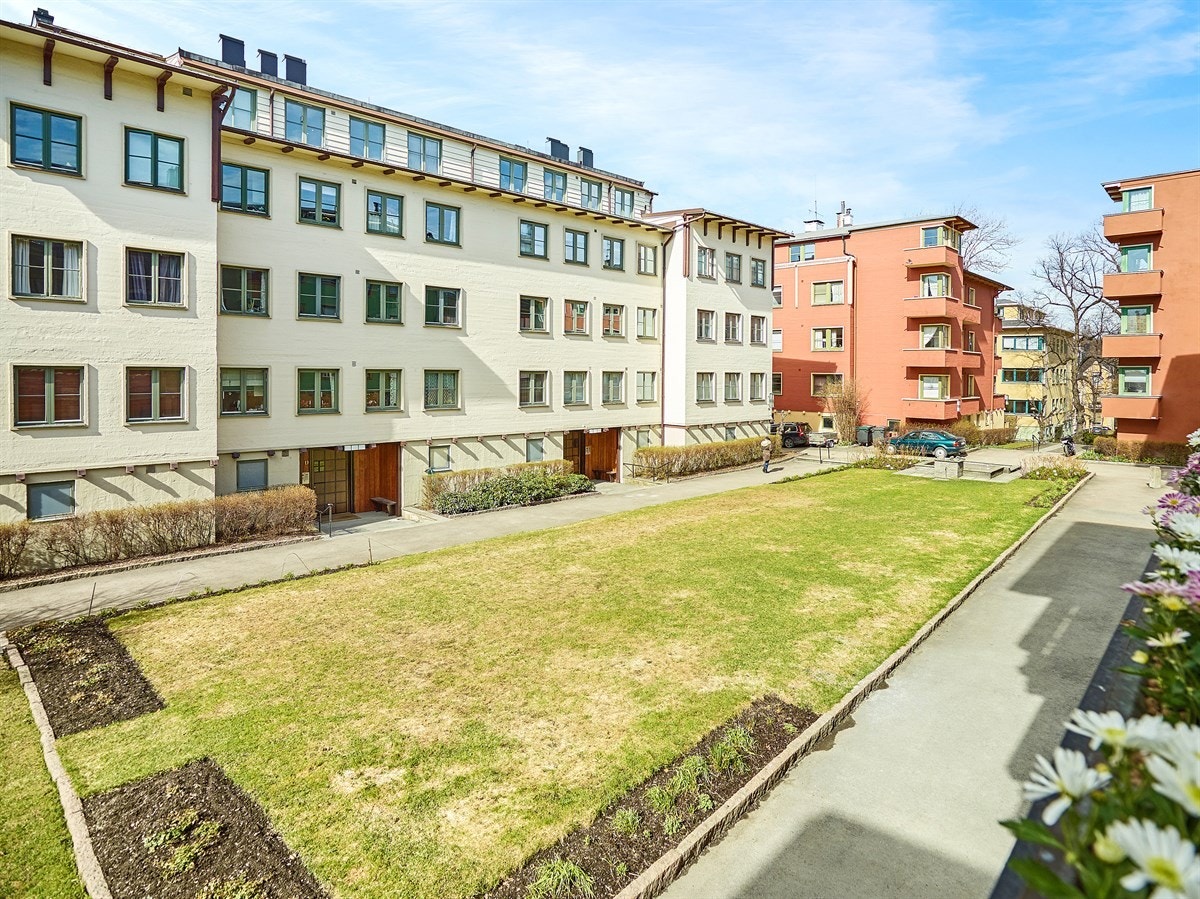 Hyggelig utsyn fra balkong Galleribilde