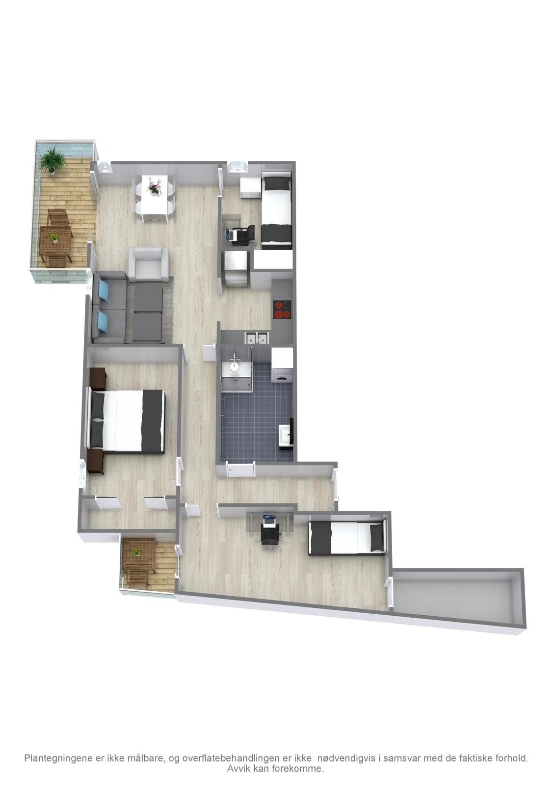 3D - plantegning Galleribilde