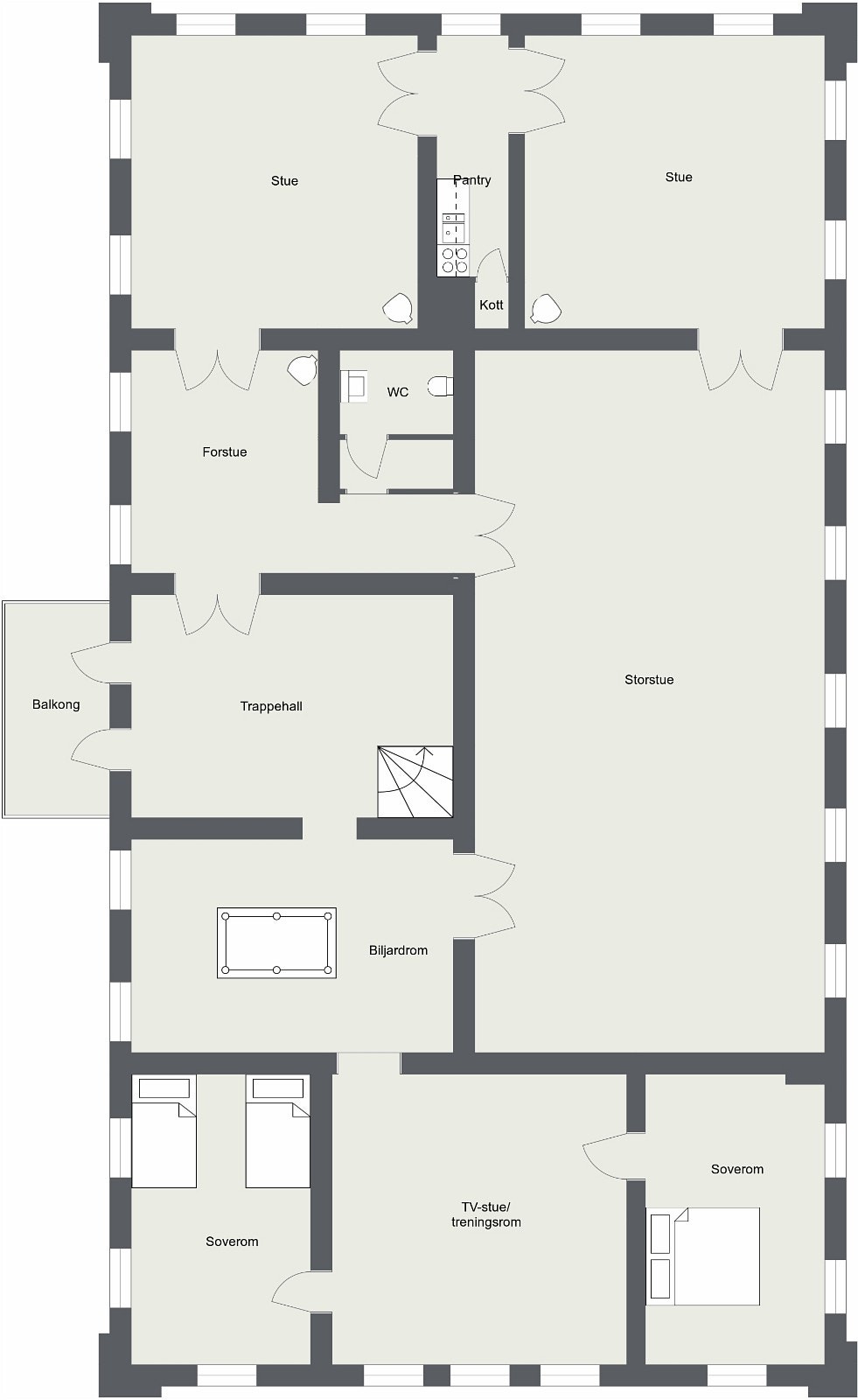 Hovedhus - 2. etasje Galleribilde