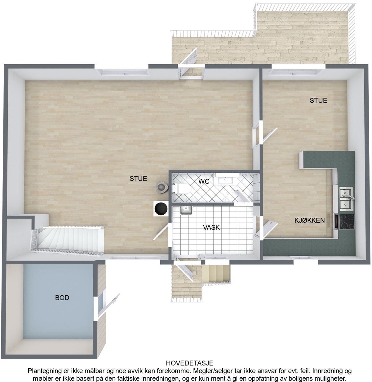 Plantegning hovedetasje Galleribilde