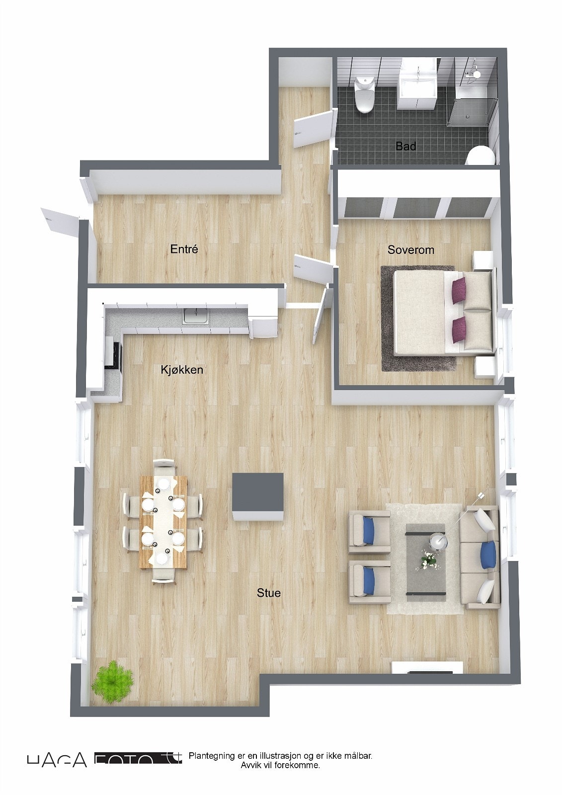 Plantegning Galleribilde