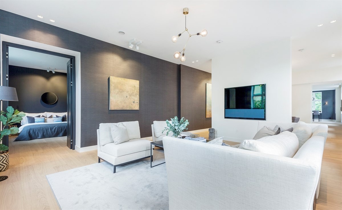 Leiligheten er ca. 23 m. i lengdrettning. Galleribilde