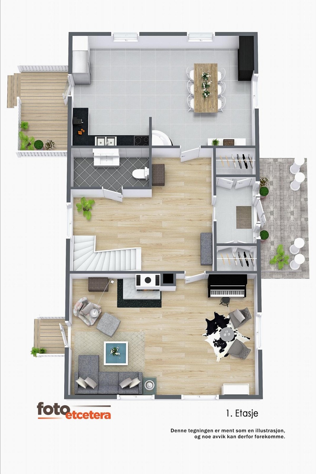 Plantegning 1.etg. Galleribilde