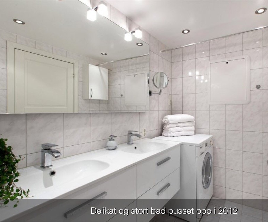 Bad med vaskemaskin og utslagsvask Galleribilde