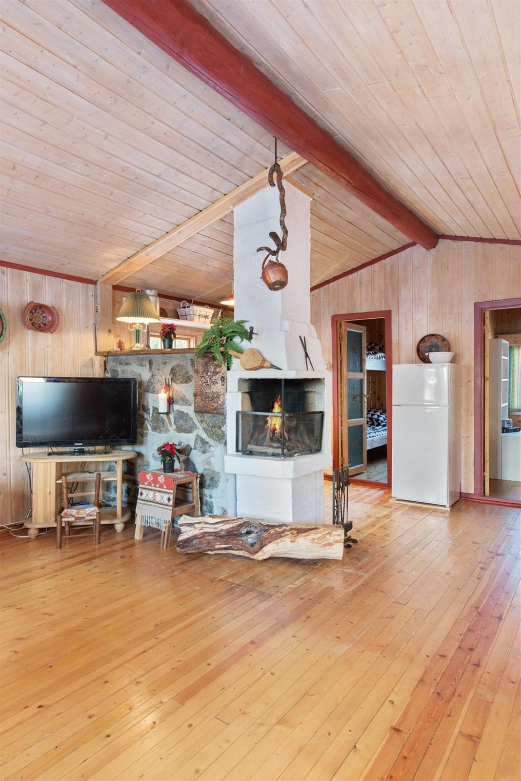 Stue med peis Galleribilde