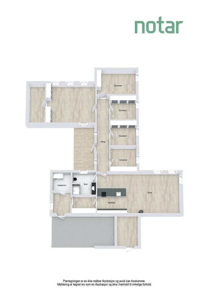 Plantegning 3D Galleribilde