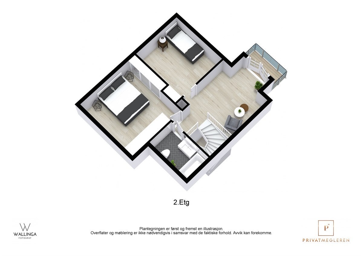 Plantegning 2.etasje Galleribilde