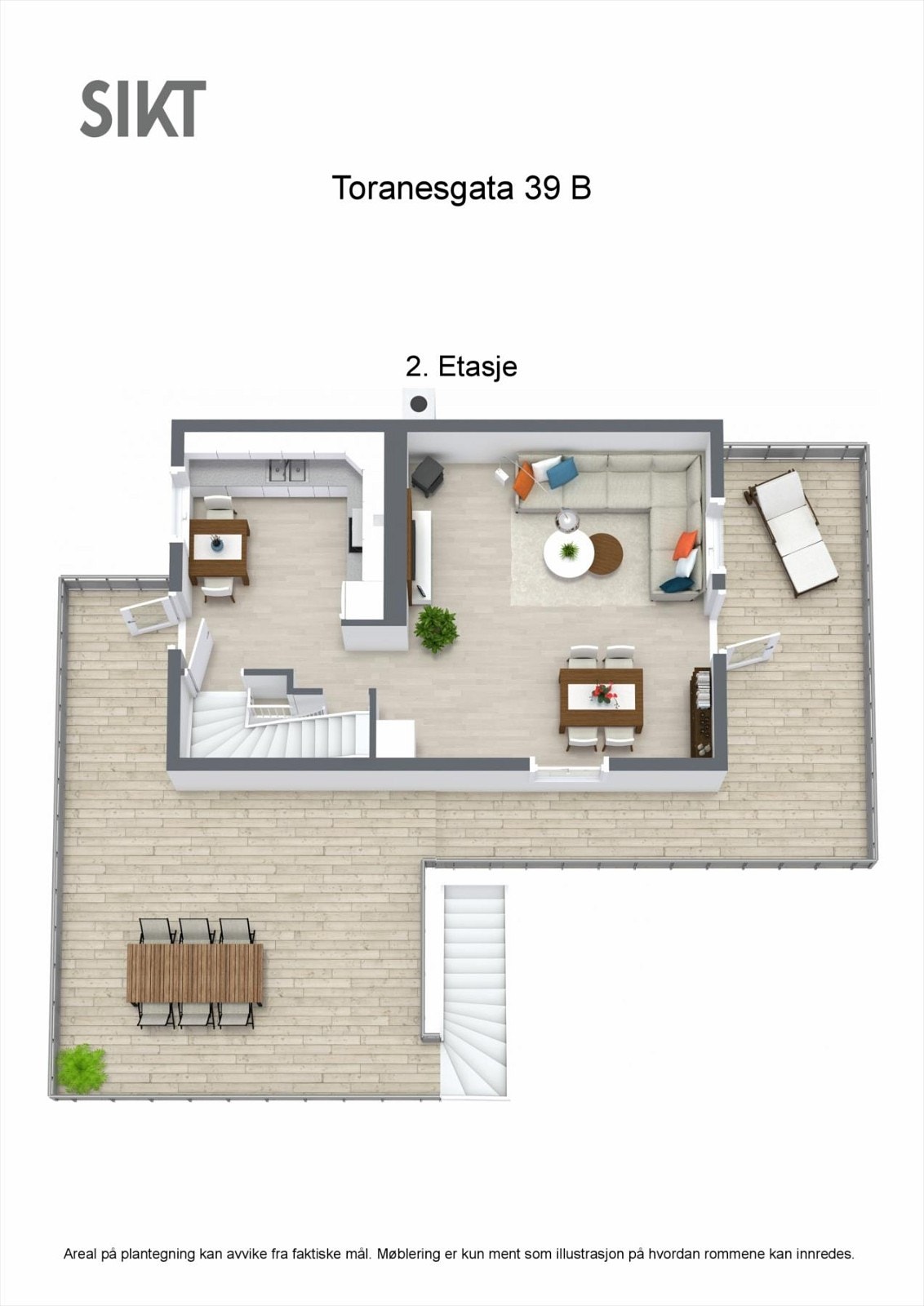 Planløsning 2. etasje Galleribilde