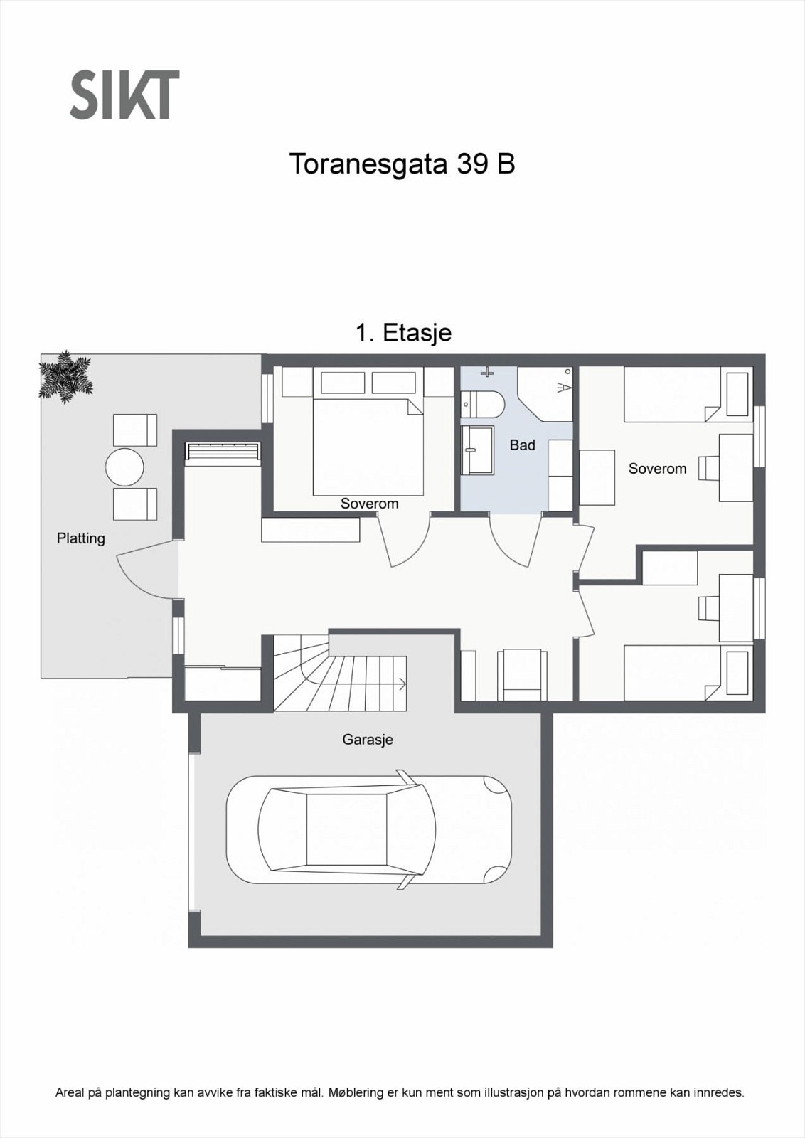 Planløsning - 1. etasje Galleribilde