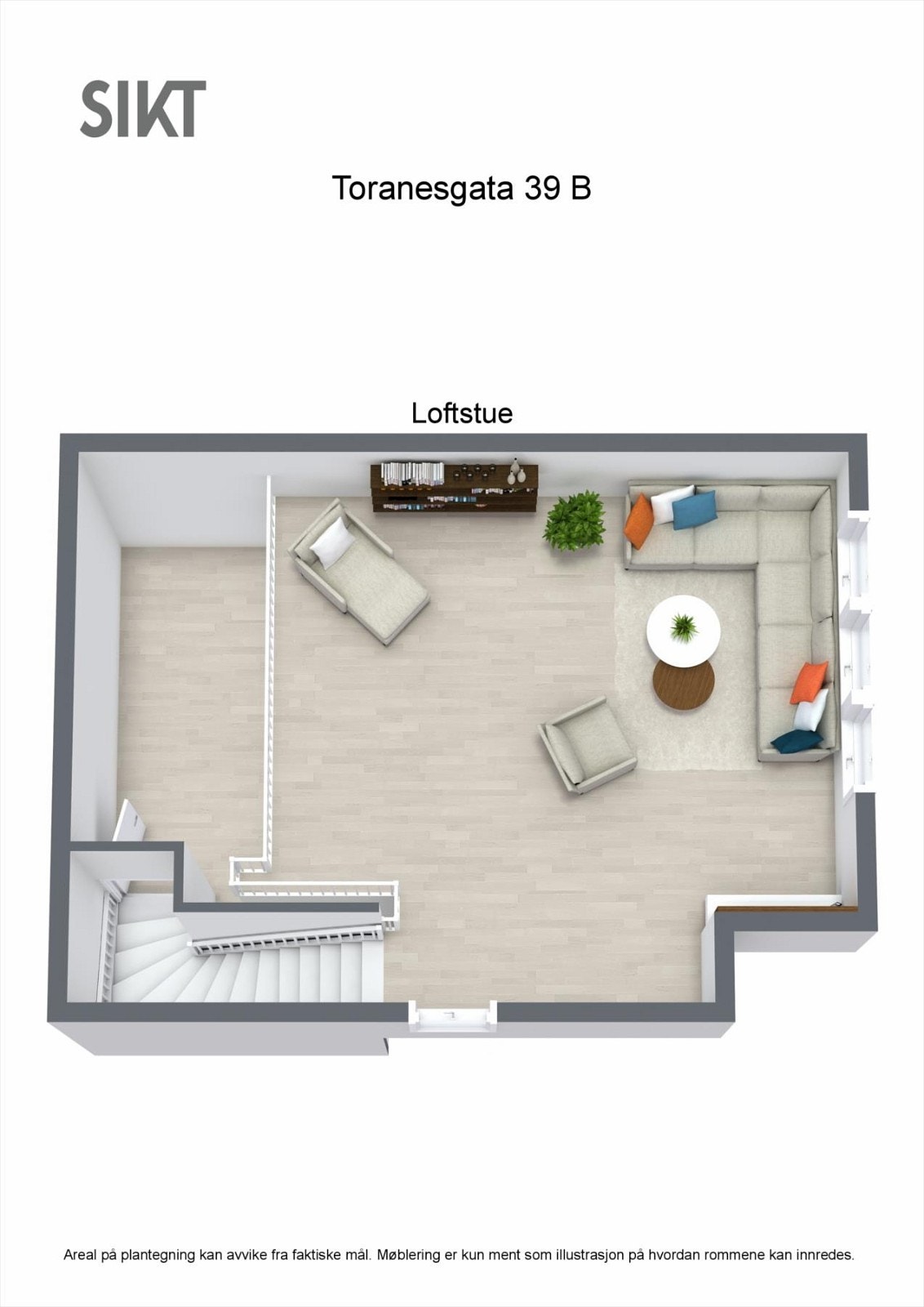 Planløsning loft Galleribilde