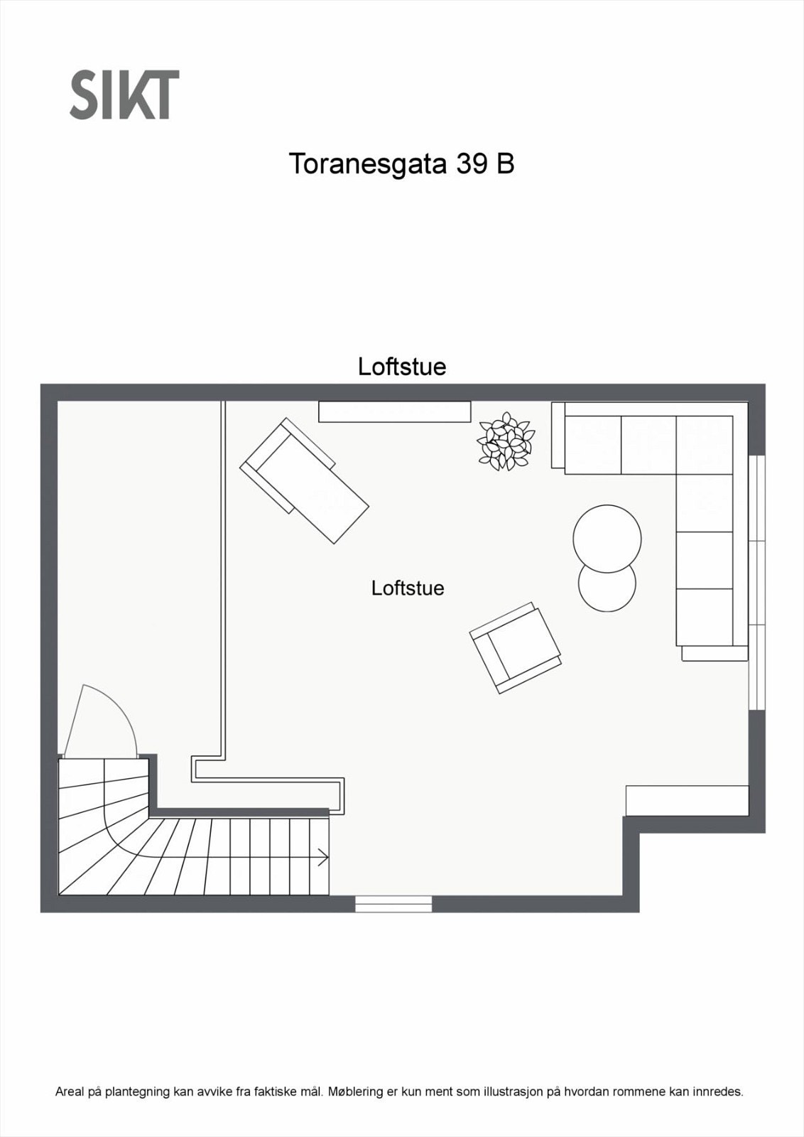 Planløsning - loft Galleribilde