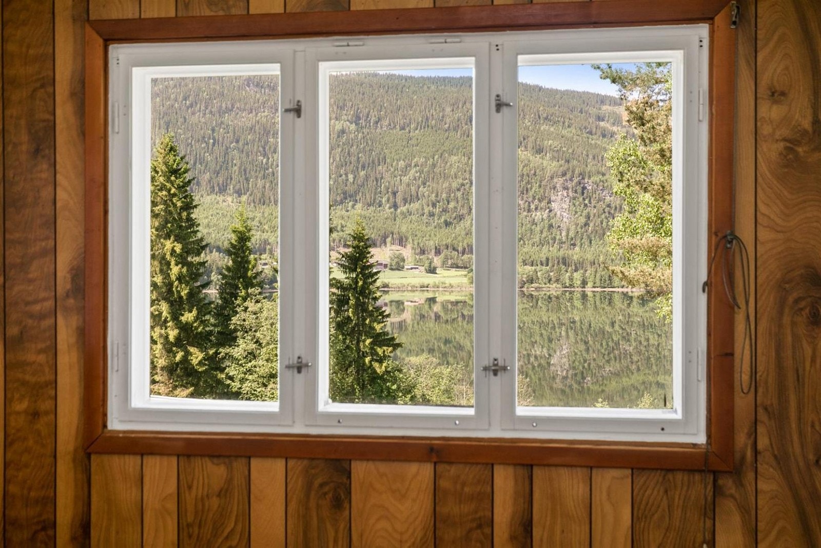 Vindusflatene gir rikelig med naturlig lys i stuen Galleribilde