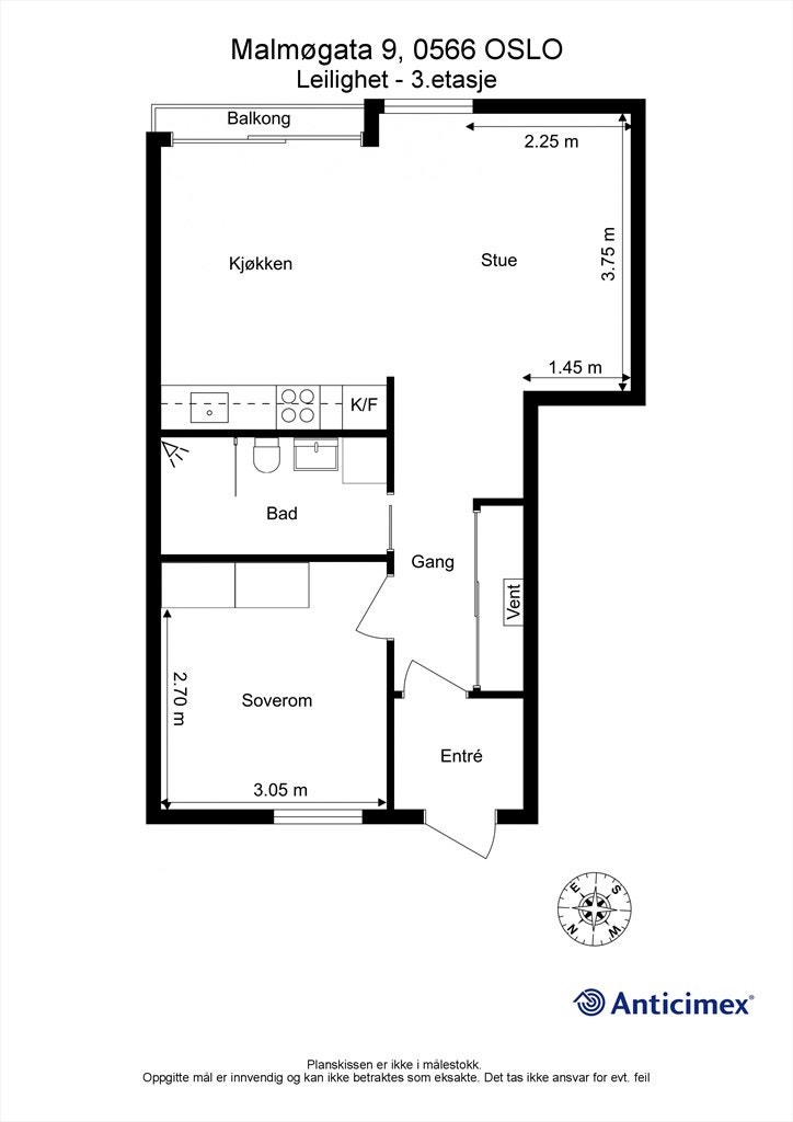 Planrtegning - Malmøgata 9 Galleribilde