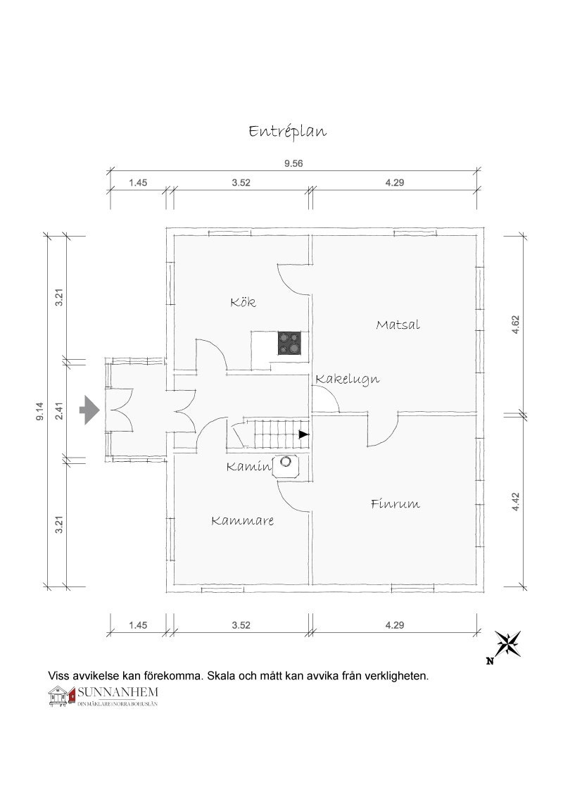 Planlösning, entréplan Galleribilde