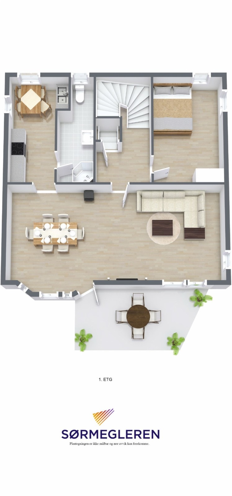 Plantegning 1.etg Galleribilde